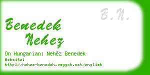 benedek nehez business card