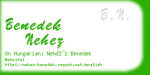 benedek nehez business card